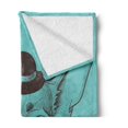 thumbnail image 2 of Chihuahua Soft Flannel Fleece Throw Blanket, Face Sketch of Dog with Hat and Life is Better with a Chi Words, Cozy Plush for Indoor and Outdoor Use, 70" x 90", Seafoam Taupe and White, by Ambesonne, 2 of 5