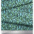 thumbnail image 3 of Soimoi Black Cotton Duck Fabric Leaves Leaves Printed Fabric 1 Yard 42 Inch Wide, 3 of 3