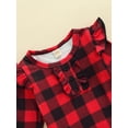 thumbnail image 5 of Qiylii Baby Christmas Outfit,Plaid O-Neck Long Sleeve Romper+Tutu Skirt+Headband, 5 of 8