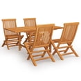 thumbnail image 2 of vidaXL 5 Piece Patio Dining Set Solid Teak Wood, 2 of 13