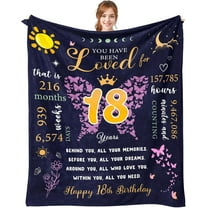 18th Birthday Gifts for Girls, Gifts for 18 Year Old Girl, 18 Year Old Girl Birthday Gifts, Happy 18th Birthday Gifts for Daughter, 18th Birthday Decorations for Girls Throw Blanket 60"x50"