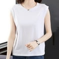 thumbnail image 3 of Dagugfen Women Sleeveless Tops Cap Sleeve Loose Fitting Casual Comfy Lightweight Work Basic Tees Tank Tops, 3 of 8