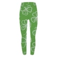 thumbnail image 7 of LEKWK Yoga Leggings Women St Patricks Day Four Leaf Clover Yoga Pants High Waist Irish Festival Gym Leggings Stretchy Holiday Party Costume Outfits, 7 of 7
