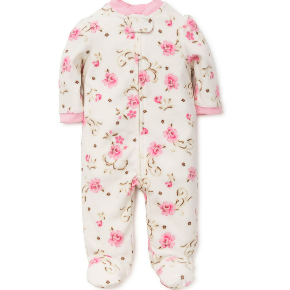 LTM Baby - Rose Blanket Sleeper Fleece Kids One Piece Footed Pajama ...