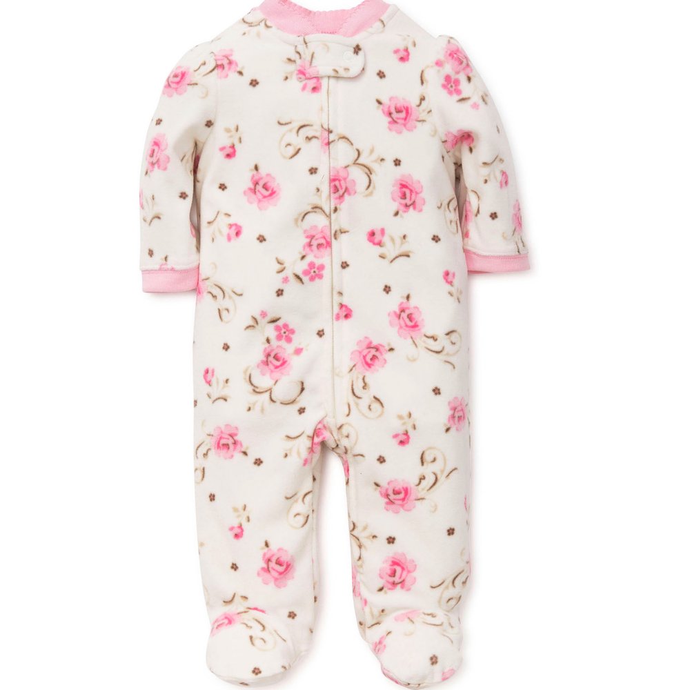LTM Baby Rose Blanket Sleeper Fleece Kids One Piece Footed Pajama