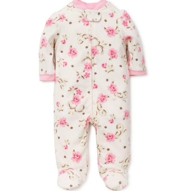 LTM Baby Rose Blanket Sleeper Fleece Kids One Piece Footed Pajama