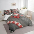 thumbnail image 3 of Castle Fairy Adults Boys Girls Sport Racing Car Bedding Comforter Set 7 Pieces,Grey Red Full Bedding Set Lightweight,Speed Race Fitted Sheet Flat Sheet,Ultra Soft Home Decor,Reversible, 3 of 8