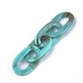 thumbnail image 3 of 500 g Acrylic Linking Rings Quick Link Connectors For Jewelry Chains Making Imitation Gemstone style Oval Light Sea Green 36.5x21x3.5mm Hole: 24.5x8.5mm 290pcs/500g, 3 of 3