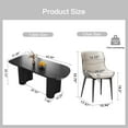 thumbnail image 2 of QEZEOM 63" Dining Table Set for 4, Dining Room Table and 4 Chairs Set,5 Piece Modern Dining Table Set, Kitchen Table with Chairs Set for Dining Room Furntiture, Black, 2 of 8