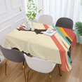 thumbnail image 2 of Yayeee Tablecloths for Rectangular Tables 54 x 54 inch Party Table Cover, Colorful Plane Stripes, 2 of 6