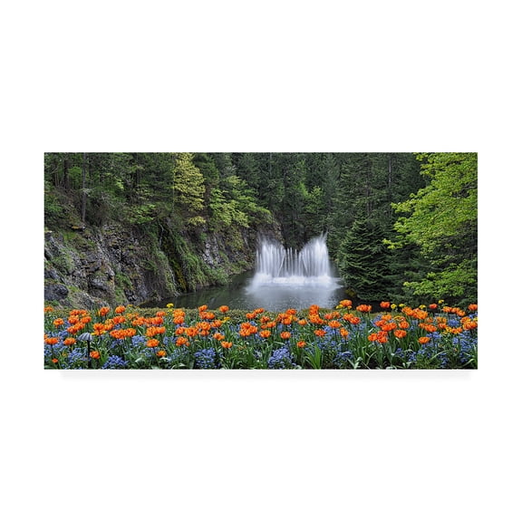 Trademark Fine Art 'Water Music Flowers' Canvas Art by Chuck Burdic