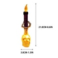 thumbnail image 3 of LOWLHOME Halloween Skull-Shaped Holder Candle, Battery Operated Skeleton Hand Candlestick Lamp, Spooky House Party Indoor Home Decor, Purple, 1 Count, 8.6 in, 3 of 4