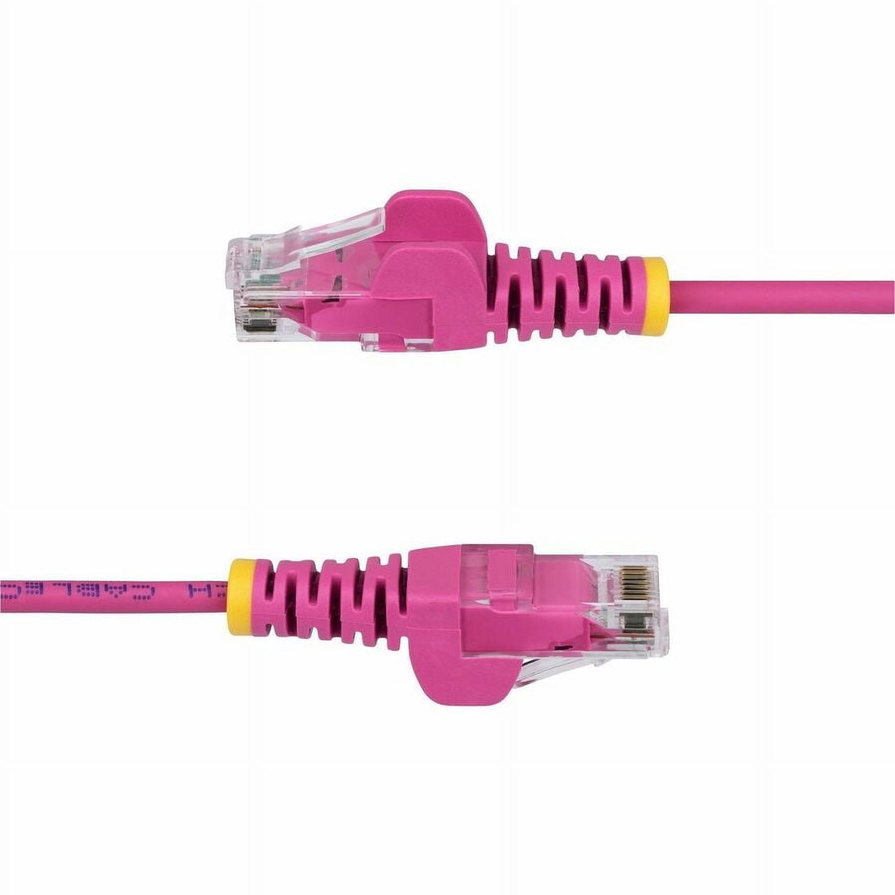 StarTech 20ft Pink Slim CAT6 Ethernet Cable, Snagless RJ45, LSZH, 28AWG Pure Bare Copper, Slim Network Patch Cable/Cord