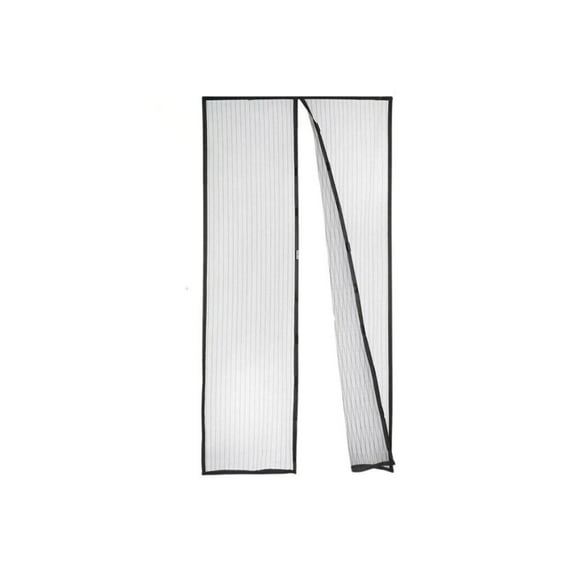 Innovative Magnetic Mesh Screen Door Black Wide Easy Installation