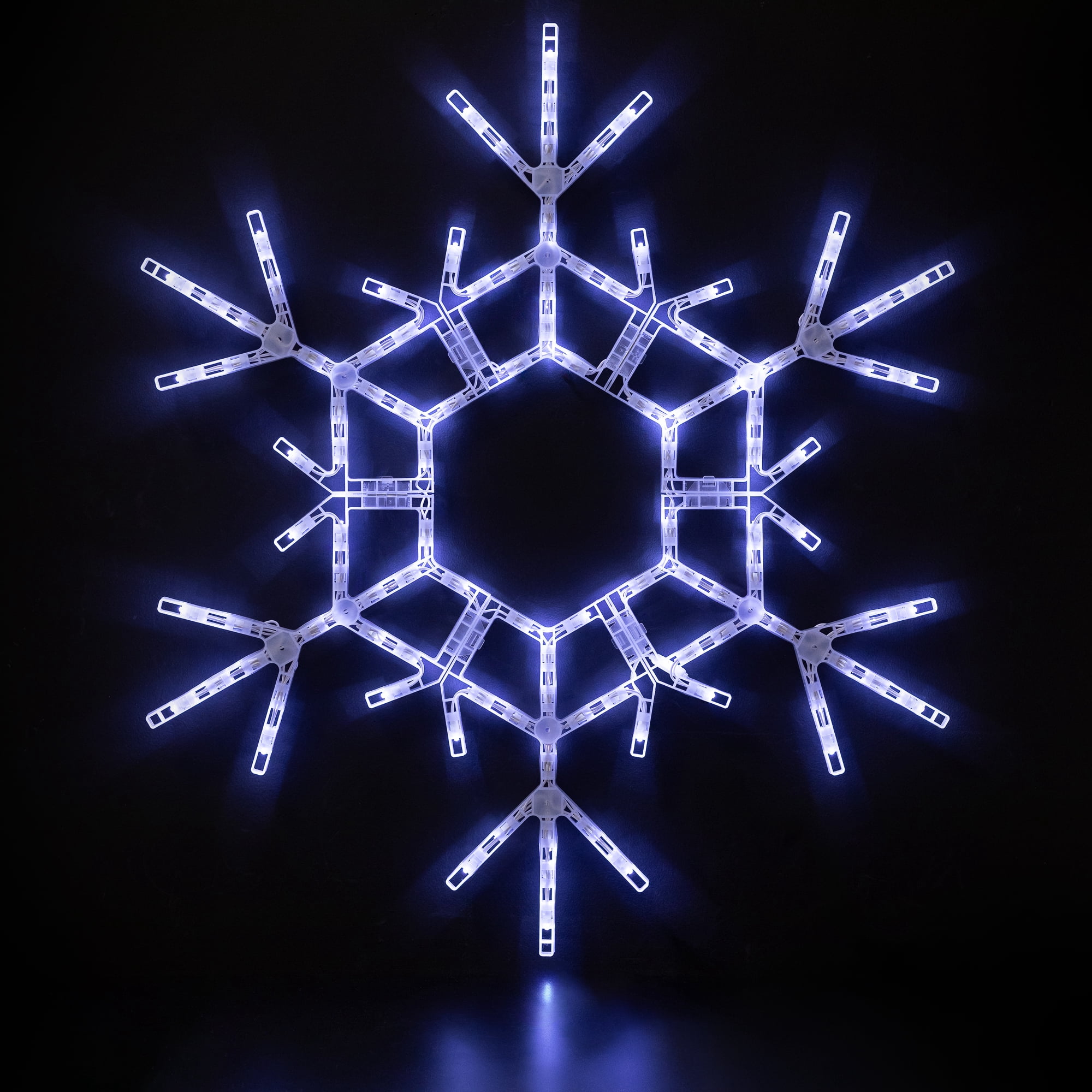LED Lighted Large Foldable Snowflake Outdoor Christmas Decoration - 36" - Pure White