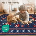 thumbnail image 4 of ODIKA 4'x6' Machine Washable Non-Slip Area Rug, Lively Theme High Traffic Rug, Blue, 34726, 4 of 7