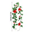 thumbnail image 3 of Enredadera decorativa D1 de 2 m con hojas rojas y verdes para pared y puerta, 3 of 5