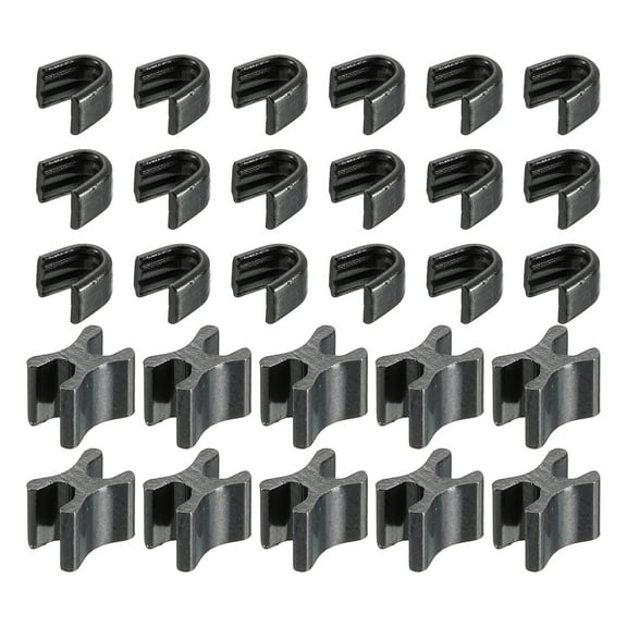10Set Zipper Slider Retainers, #3 Top Stoppers & Bottom Stops Closed-end Zipper Slider for Bag Coats Jackets DIY Sewing Replacement, Metallic Black