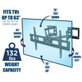 thumbnail image 2 of Mount-It! Full Motion Corner or Flat Wall TV Mount, Fits 37" -63" TV's, Capacity 132 lbs., 2 of 9