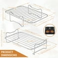 thumbnail image 6 of Air Fryer Rack XL Air Fryer Accessories Set of 2, Double Layer Rack with Skewer, Stackable Metal Holder,Dishwasher Safe, 6 of 13