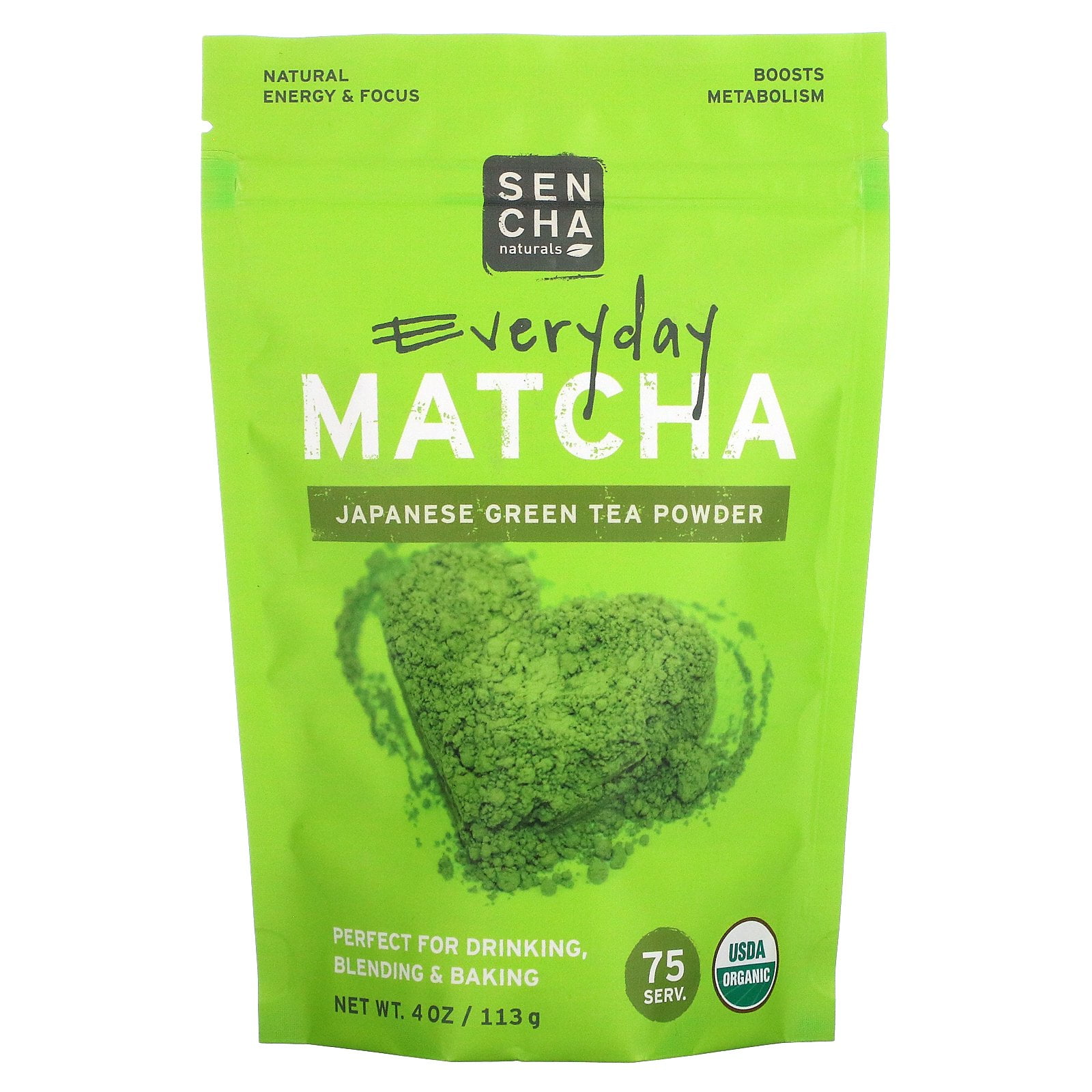 Everyday Matcha, Japanese Green Tea Powder, 4 oz (113 g), Sencha Naturals