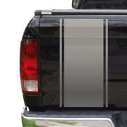 Racing Stripes Sport Lines Styling Straight Lines Truck Tailgate Vinyl Decal Sticker Compatible with Most Pickup Trucks … (11" x 25", Silver Gray (Metallic))