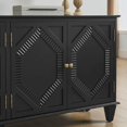 thumbnail image 3 of Spaco 65.2" Mid Century Sideboard Buffet Cabinet with Storage, Accent Storage Cabinet, Large Console Table for Indoor as Bedroom, Black, 3 of 16