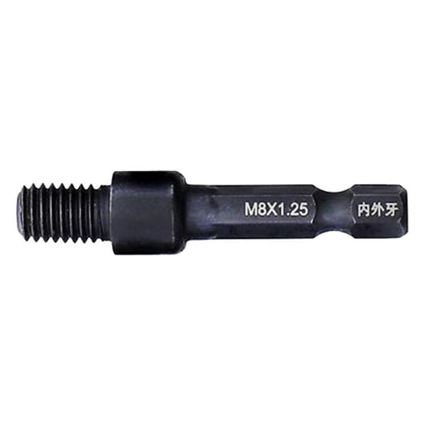 Adaptador de vaso, juego de brocas hexagonales, juego de llaves de vaso, vaso hexagonal de 1/4 A- M8 x 1.25