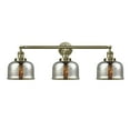 thumbnail image 2 of Innovations Lighting  Bell 3 Light 32" Bath Vanity Light Silver Plated Mercury/Antique Brass, 2 of 5