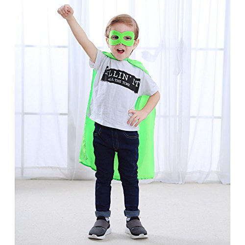 YIISUN Childs Cape Kids Capes and Masks Birthday Party Dress Up 12 Pack