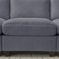 thumbnail image 6 of JUSTLET Oversized Modular Sectional Sofa, U Shaped Corduroy Sofa Couch, Modular Sectionals with Ottomans, 6 Seat Sofa Couch with Chaise for Living Room Bedroom, Dark Gray, 6 of 10