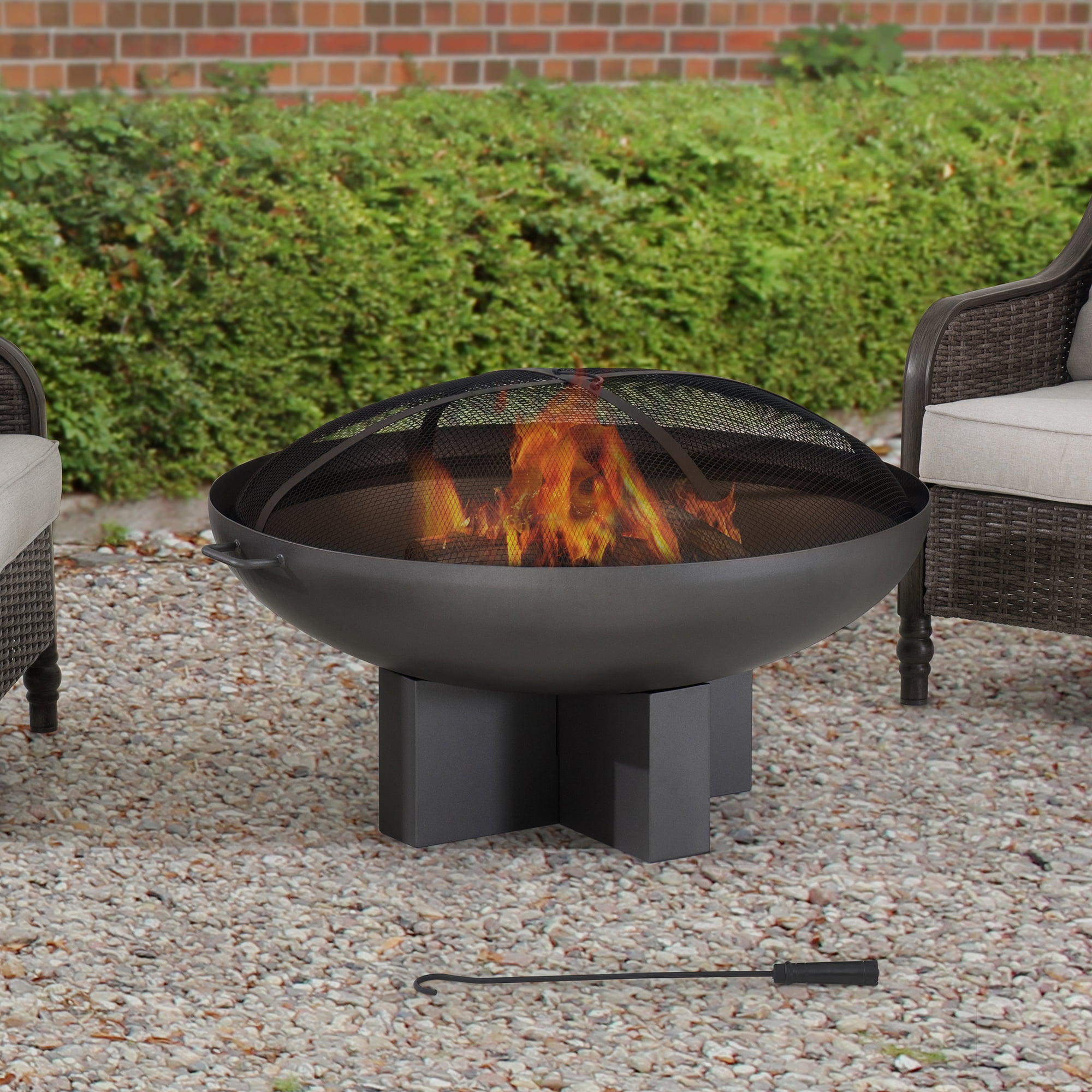 Monticello Wood Burning Firepit, Extra Large Fire Pit