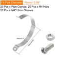 thumbnail image 2 of Unique Bargains 20Pack Pipe Clamps Rigid Bracket Pipe Strap Clamp Pipe Support Fit 3-1/2' Pipe, 2 of 4