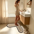 thumbnail image 6 of Corner Sink Kitchen Mat, L Shaped Rug for Kitchen, Super Absorbent Kitchen Floor Mats, Anti-Slip Washable Anti-Fatigue Corner Carpet for Sink Area, Oil & Water Proof Kitchen Mat, 20x20IN, 6 of 8