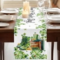 thumbnail image 3 of Table Runners 120 Inches Long Dress Scarves, St. Patrick's Day Farmhouse Coffee/Dining/Kitchen Table Runner for Living Room, Lucky Shamrocks Boots Books Green Plants 13x120 Inch, 3 of 9