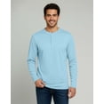 thumbnail image 4 of Real Essentials 3 Pack: Men's Cotton Long Sleeve Henley T-Shirt - Casual Work Activewear Tee (Available In Big & Tall), 4 of 4