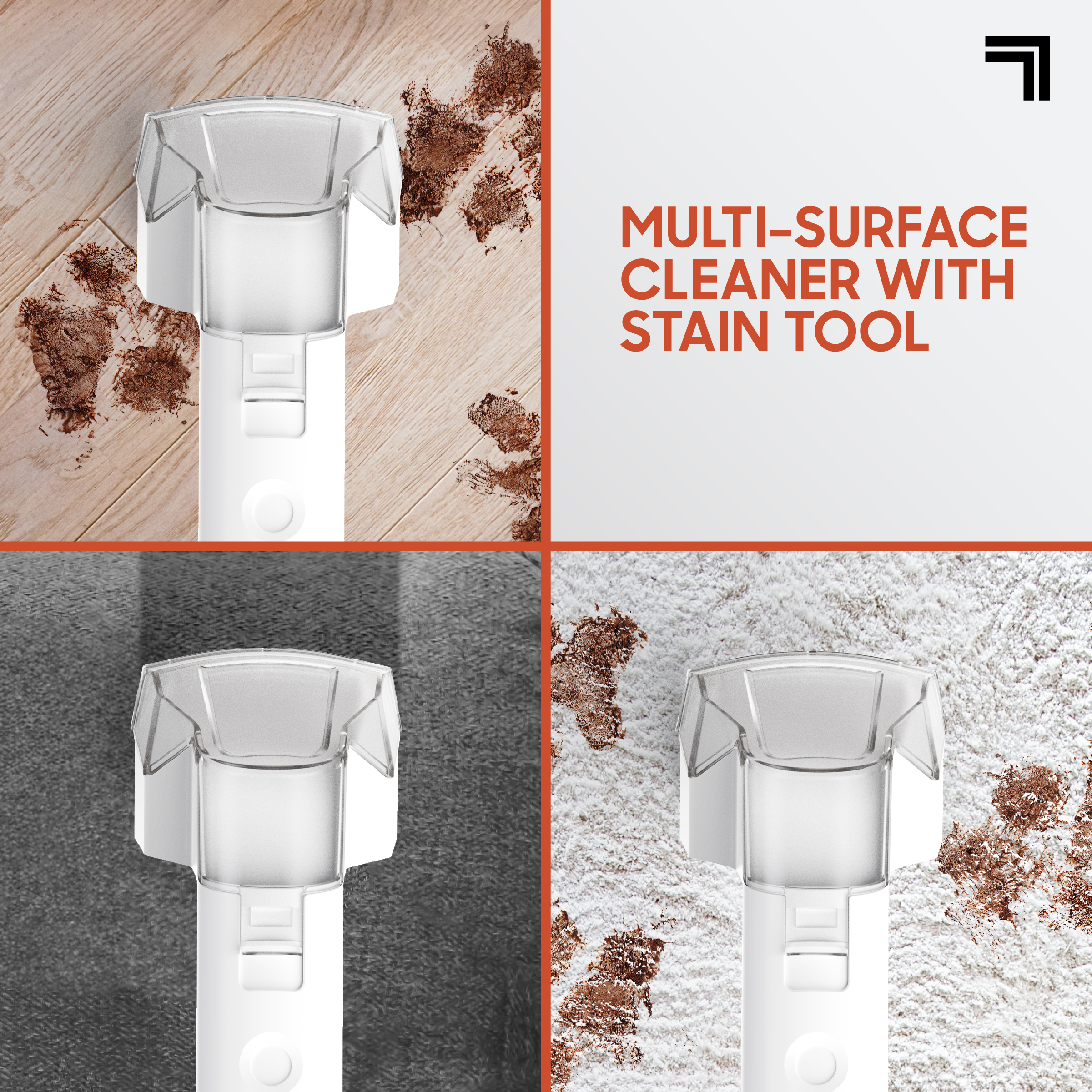 Sharper Image Spot Vacuum Compact Stain Cleaner – Portable Carpet & Upholstery Cleaner with Spray Trigger and 450W Motor