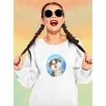 thumbnail image 2 of Focused Cat Sweatshirt Women -Kayomi Harai Designs, Female 5X-Large, 2 of 4