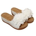 thumbnail image 3 of Mostsola Wedge Sandals for Women Platform Slide Sandals Bohemia Flower Slippers Slip on Beach Shoes, 3 of 9