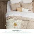 thumbnail image 5 of U by Bedsure Full Size Comforter Set - Warm Tan Boho Tufted Shabby Chic Bedding Comforter Set, 3 Pieces Vintage Farmhouse Bed Set for All Seasons, Fluffy Soft Bedding Set with 2 Pillow Shams, 5 of 5