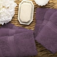 thumbnail image 4 of Superior Hymnia Egyptian Cotton Face Towel Set, Plum, 4 of 6