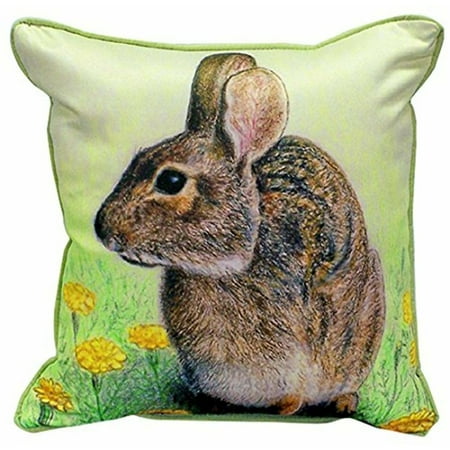 Betsy Drake Rabbit Extra Large Zippered Pillow 22x22