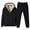 Black, variant on YYDGH Mens Sherpa Fleece Lined Tracksuits 2 Piece Hooded Athletic Sweatsuits Plus Size Zip Hoodies Jogging Pants Sweat Suits(Black,4XL)