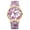 H, variant on Women Stretch Band Watch: Bohemia Elastic Analog Quartz Big Number Floral Dial Canvas Strap Wristwatch Easy To Read Birthday Valentines Christmas
