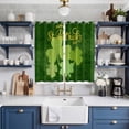 thumbnail image 2 of Curtains 84 Inches Long 2 Panels, Happy St Patrick's Day Grommets Window Treatment Curtain, Lucky Shamrocks Farmhouse Green Leaf Thermal Curtains Drapes for Living Room/Bathroom, 2 of 9