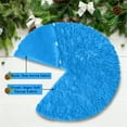 thumbnail image 5 of Gynky 36" Christmas Tree Skirt, Luxury Soft Ultra Plush Toscana Fabric Holiday Tree Base Cover Faux Fur Xmas Tree Mat Decorations Home Décor, Blue, 5 of 8