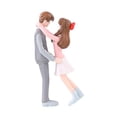 thumbnail image 3 of Estatuilla de amantes Macarena figura de pareja romántica rosa, 3 of 8