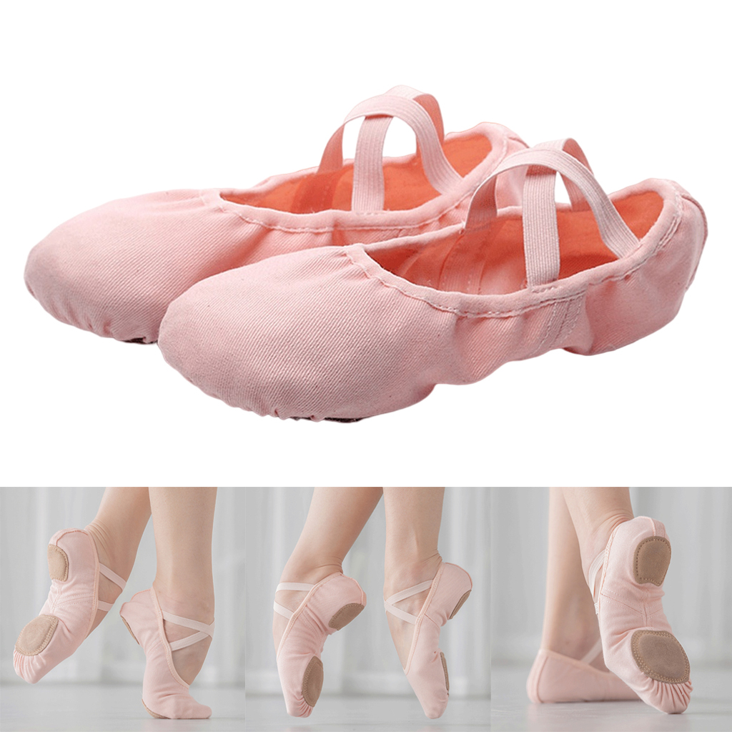 ballet pointe shoe ,ballet shoes for toddler girls women with elastic,ballet flats for women with straps knot comfort,ballerina ballet flats shoes yoga dance shoes,flat suede - image 3 of 6