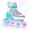 Teal, variant on Girls Inline Skates for Kids Boys, 4 Sizes Adjustable Butterfly Blades Skates with All Light up Wheels Purple