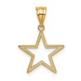thumbnail image 3 of Diamond2Deal 14K Yellow Gold Star Charm Pendant for Women (L- 0.67 in, W- 0.6 in), 3 of 4